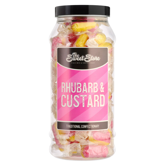 Wrapped Rhubarb & Custard Sweet Jar