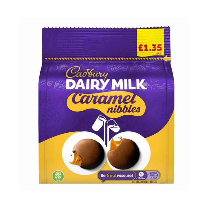 Cadbury Dairy Milk Caramel Nibbles Chocolate Bag 85g