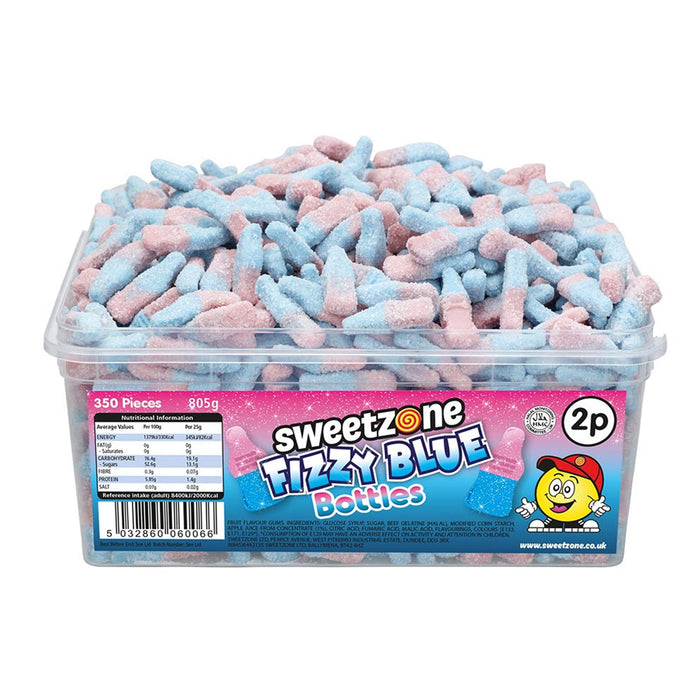 Sweetzone Fizzy Blue Bottles Tub 805g