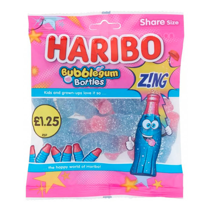 Haribo Bubblegum Bottles Zing 160g