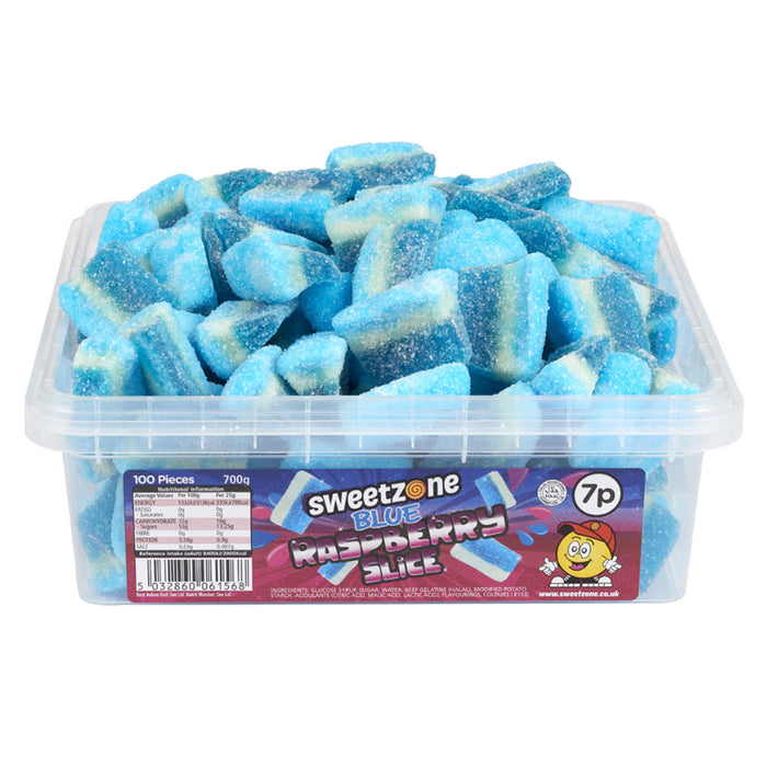 Sweetzone Blue Raspberry Slices Tub 700g