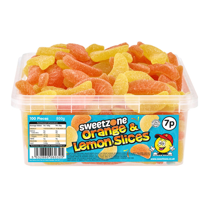 Sweetzone Orange & Lemon Slices Tub 800g